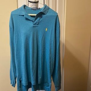 Men’s Ralph Lauren, soft cotton, long sleeve polo shirt Dash size large